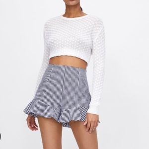 Zara gingham shorts